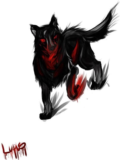 Black Wolf Red Eyes By Hotton On Deviantart