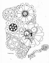 Gears Mechanical Clockwork 보드 Bảng Chọn 선택 sketch template