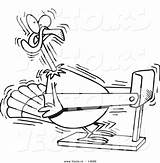 Treadmill Exercising Turkey sketch template