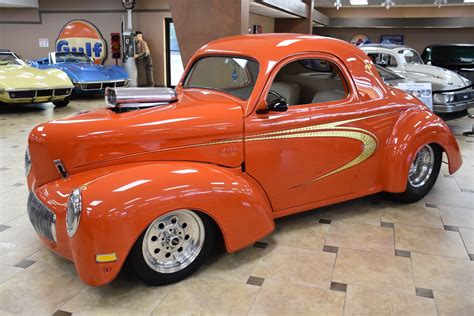 willys coupe supercharged   orange ci  speed classic cars  sale
