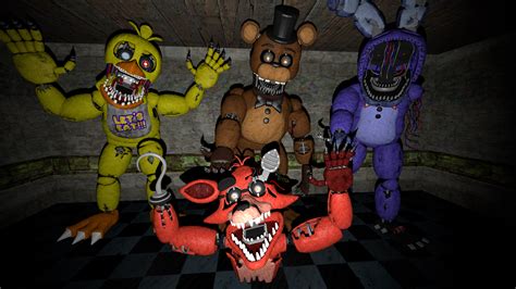 fnaf  withered nightmare animatronics  foxyandbonniesfm  deviantart