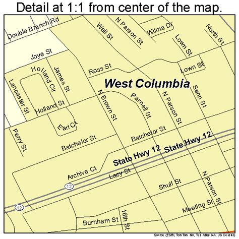 West Columbia South Carolina Street Map 4575850