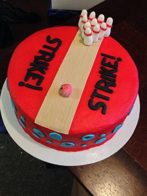 bowling themed cake my work cakes and cupcakes pinterest