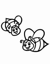 Bee Coloring Pages Cartoon Bees Clipart Line Cliparts Flower Library Getcolorings Clip Printable sketch template