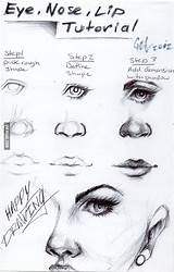 Eye Nose Lip Tutorial Choose Board Drawing sketch template