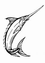 Swordfish Tribal sketch template