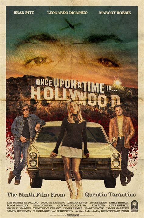 Once Upon A Time In Hollywood Retro Poster Film Posters Cinema