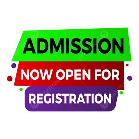 admission  open  registration design element vector admission