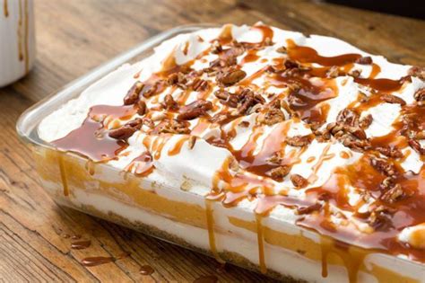 this pumpkin cheesecake lasagna is the hottest thing we ve ever made