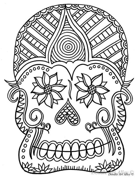 day   dead colouring page fallhalloween decorating pinterest