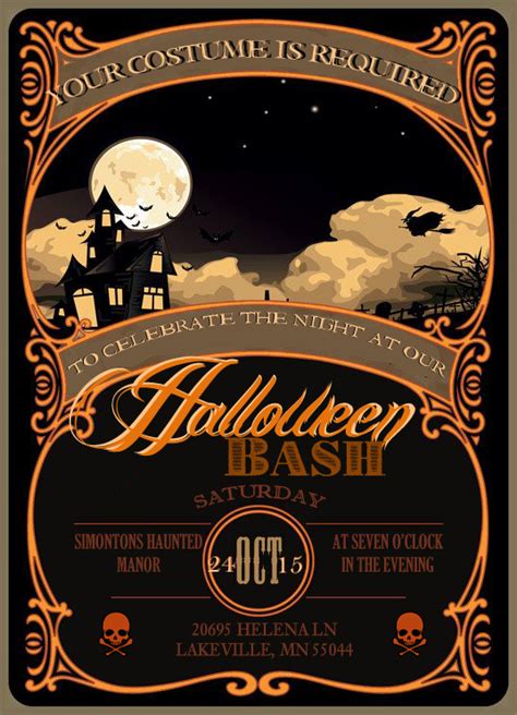 dime  halloween invitation template instruction video