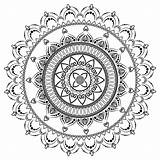 Henna Mandala Mehndi sketch template
