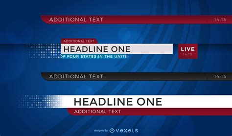 news headlines set vector