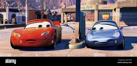 lightning mcqueen sally carrera cars  stock photo alamy