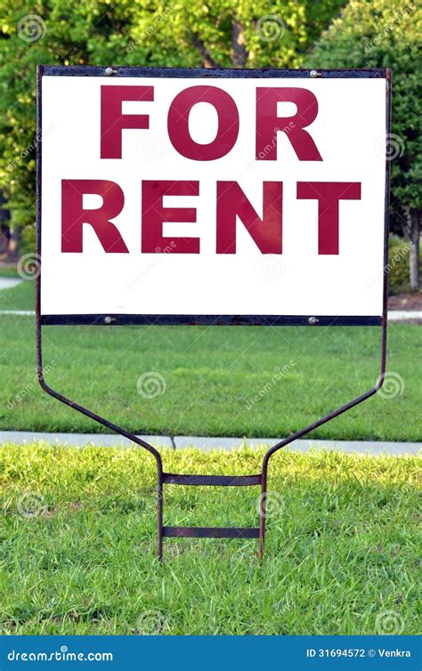 rent sign stock photo image  vacant signage estate