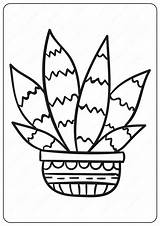 Cactus Coloring Pages Cute Book Prickly sketch template