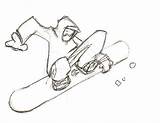 Snowboard Drawing Snow Board Snowboarding Getdrawings sketch template