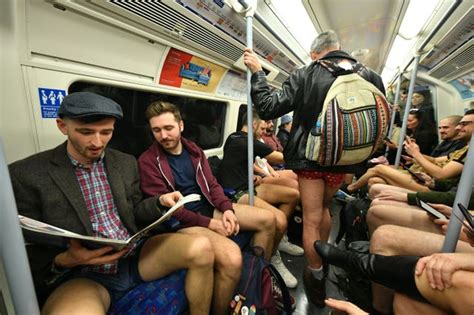 Passengers Strip Down To Pants For No Trousers Tube Ride Bradford