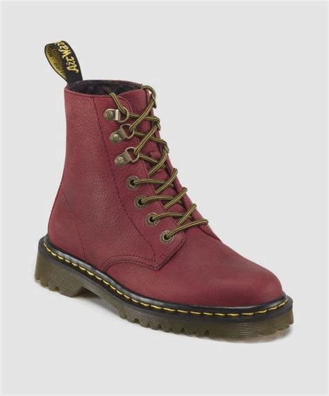 martens lace  ankle boots red boots combat boots