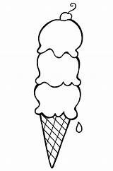 Ice Cream Coloring Pages Cones Printable Kids Top Contents sketch template