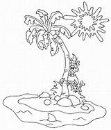 Isola Islas Dibujos Disegni Ilhas Ile Colorat Tropical Isla Colorare Fisa Insule Imagini Desene Bambini Deserte Paradis Coloriages Iles Coqueiro sketch template