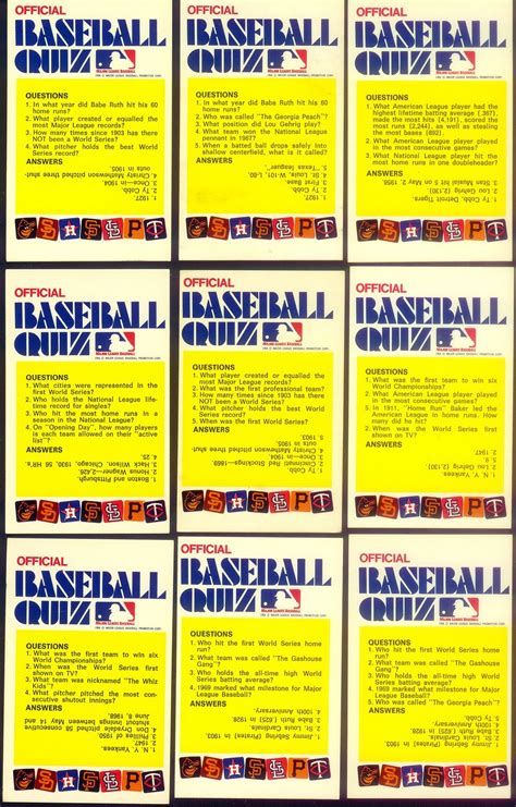 the fleer sticker project 1972 fleer baseball quiz card