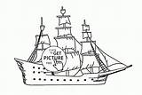 Caravel Ship sketch template