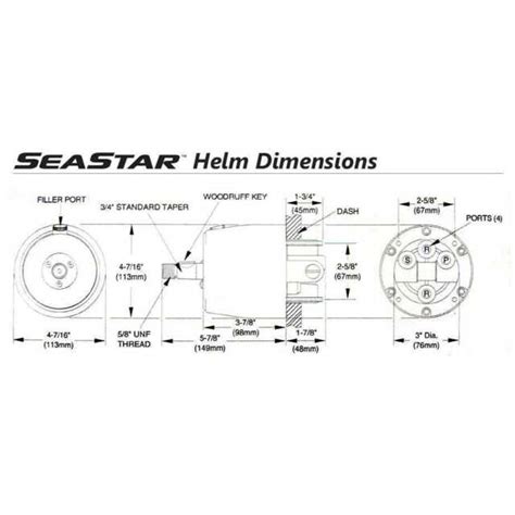 seastar hh  helm  cu  hydraulic outboard steering pump teleflex marine ebay