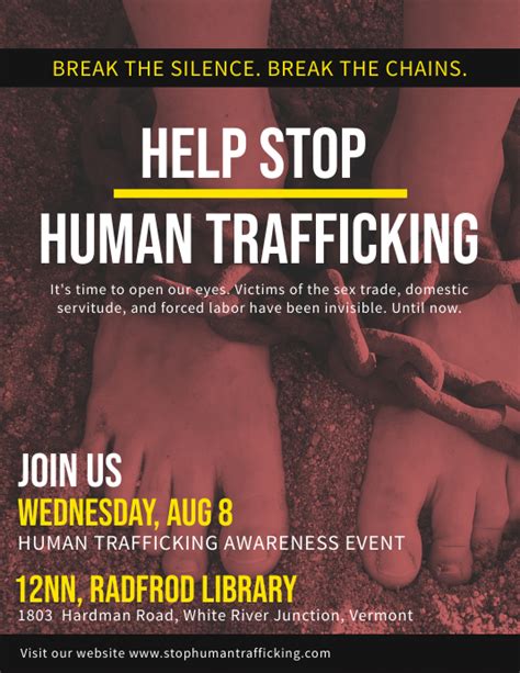 Stop Human Trafficking Poster Template Postermywall