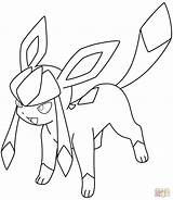 Coloring Pokemon Pages Glaceon sketch template