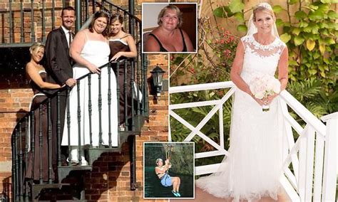 obese mother of one sheds almost 14 stone and renewed her vows with her