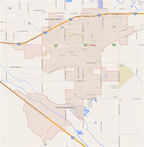 tracy california map united states