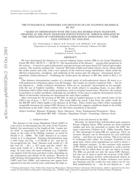 [pdf] Fundamental Properties And Distances Of Lmc Eclipsing Binaries Ii