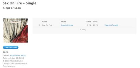 Kings Of Leon Sex On Fire Single [itunes Plus Aac M4a