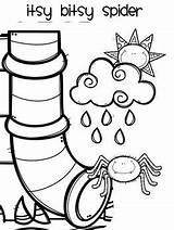 Bitsy Itsy Wincy Incy Rhyme Waterspout Rhymes sketch template