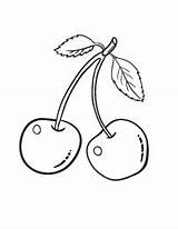 Cherry Coloring Pages Color Fruit Printable Colouring Coloringcafe Sheets Clip Outline Drawings Kids Food Choose Board Crafts sketch template