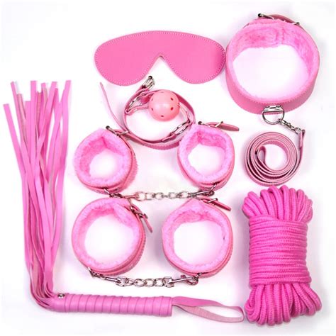 7pcs Set Sex Bondage Kit Slave Sexy Product Adult Games Toys Hand Cuffs