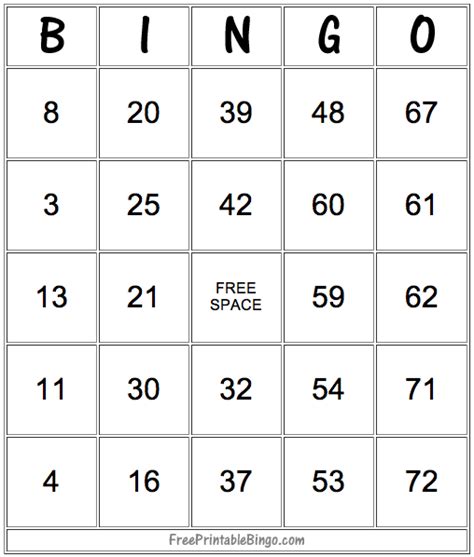 printable bingo card templates including  blanks  create