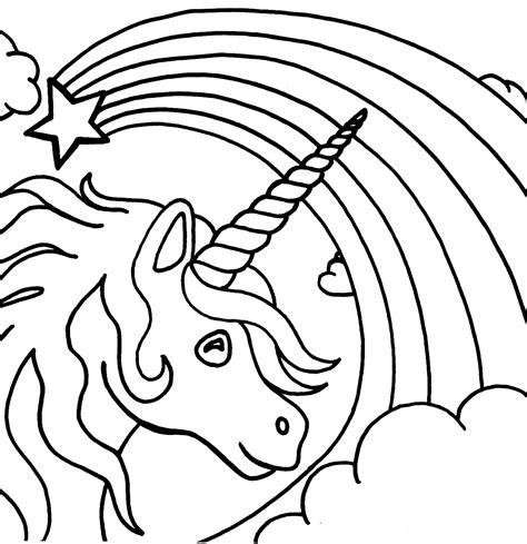 printable unicorn coloring pages  kids