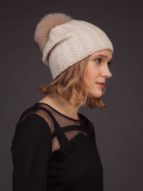 scrapbook team up with fry brown cashmere beanie hat