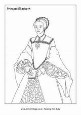 Elizabeth Colouring Pages Coloring Kings Tudor Queens King Adult History Activityvillage Queen Viii Henry Printable Books Mary Princess England Explore sketch template