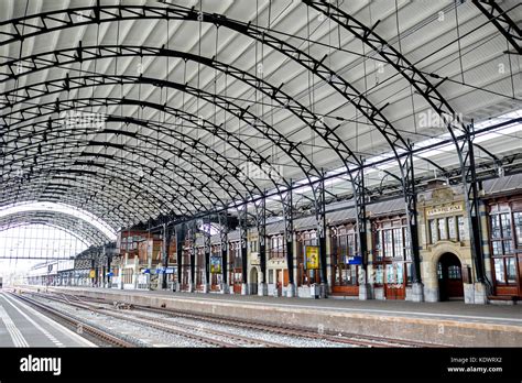 haarlem train station netherlands stock photo alamy