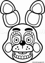 Coloring Pages Fnaf Freddy Golden Face Mangle Print sketch template