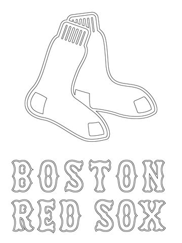 boston red sox logo coloring page  printable coloring pages