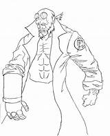 Hellboy Coloring Pages Superheroes Getcolorings sketch template