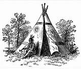 Teepee Adults sketch template