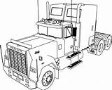 Truck Coloring Pages Trailer Semi Kenworth Mack Printable Print Tractor Superliner Colouring Color Sheets Farm Monster Lego Getcolorings Usa Double sketch template