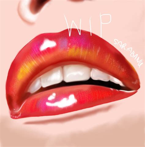 colorful lips wip  sarabanu  deviantart