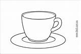Teacup Tasse Colorir Xicara Malvorlage Kaffee Malvorlagen Teapot Xicaras Utensili sketch template
