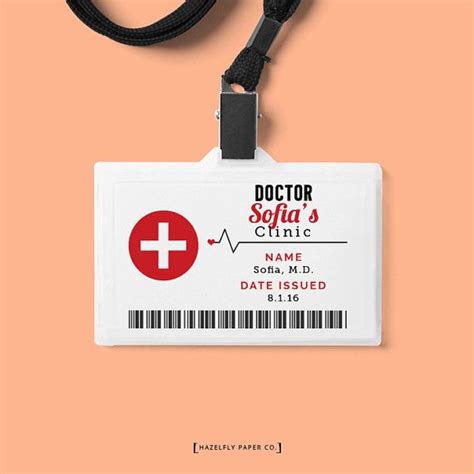 diy  printable doctor badge